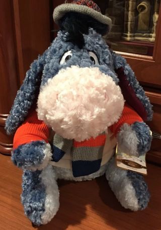 Disney Store Special Edition Eeyore Plush Winnie The Pooh 13” Winter With Tag