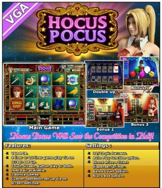 Hocus Pocus Magic Show IGS - VGA 25 liner CHERRY MASTER GAME BOARD CASINO 8 line 2
