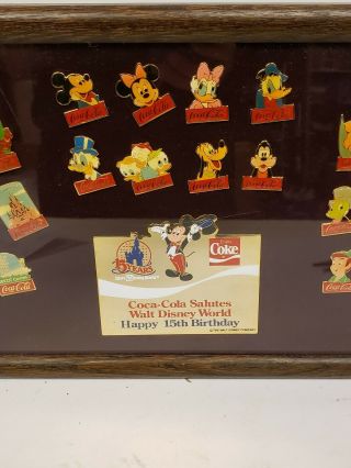 Coca - Cola Salutes Walt Disney World 15th Birthday 24 Pin Set 3
