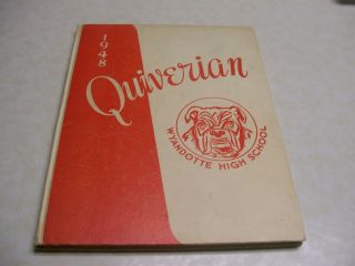 1948 Wyandotte High School Yearbook The Quiverian Kansas City,  Ks