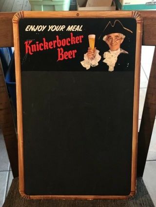 Vintage Knickerbocker Beer Cardboard Chalkboard Sign Ruppert Brewing York Ny