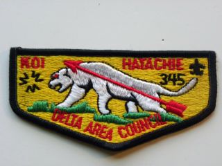 Oa Order Of The Arrow Koi Hatachie Lodge 345 Flap,  Delta Area Council,  Ms - Merged