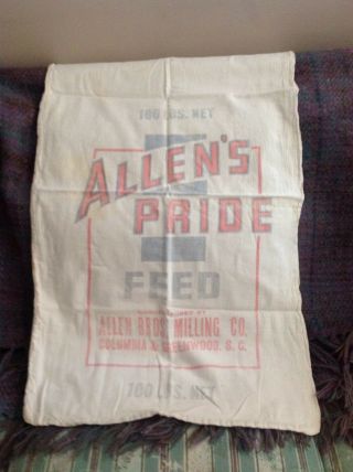 Vintage Feedsack Allen 