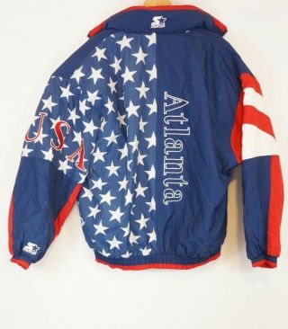 Starter 1996 Atlanta Olympic Games Usa Flag Jacket 90s Xl Vintage