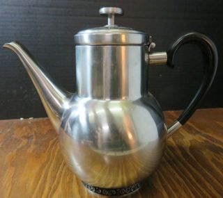 Vintage Oneida Custom Mediterranean 18/8 Stainless Steel Tea Pot Kettle