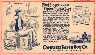 Advertising Postcard Campbell Paper Box Company In South Bend,  Indiana 125124