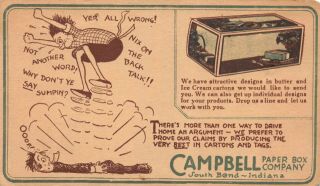 Advertising Postcard Campbell Paper Box Company In South Bend,  Indiana 125123