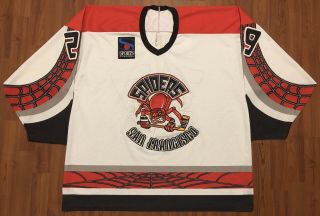 Vintage Authentic Bauer San Francisco Spiders Ihl Minor League Hockey Jersey Lg