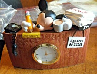 Disney Mickey Mouse Vacation Request Desk Clock