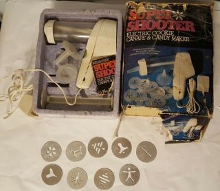 Vtg Wear Ever Shooter Electric Food Gun Cookie Canape Candy Maker