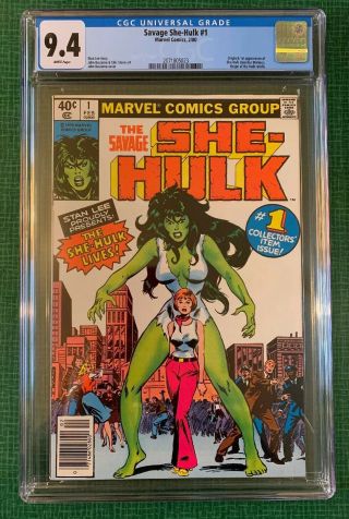 The Savage She - Hulk 1 Marvel Comics 1980 Cgc 9.  4 First Appearance Nm 1st App.