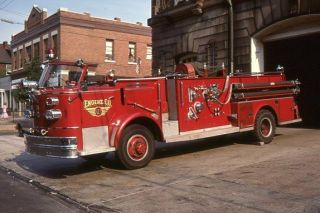 Pittsburgh Pa Engine 34 1967 American Lafrance Pumper - Fire Apparatus Slide