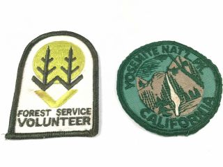 Vintage Yosemite Natl Park California Patch And A Volunteer Patch I15