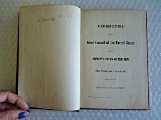 Improved Order Of The Red Man Ceremonies Great Council Us Vintage Book Neocurio