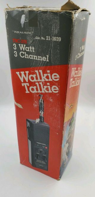 Realistic Trc - 219 Walkie Talkie 3 Channel Cb Radio Vtg 1980s (stranger Things)
