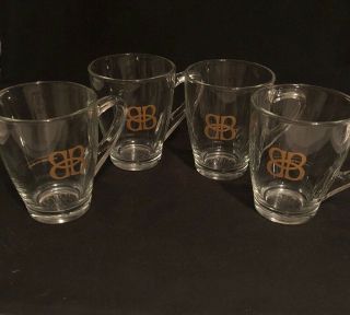 Set Of 4 Baileys Irish Cream Liqueur Glass Coffee Mug/cup - Gold Logo