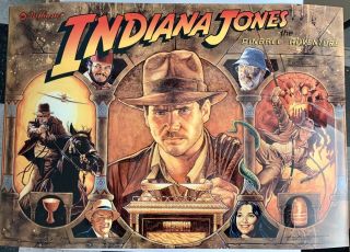 Indiana Jones Pinball Machine Translite Nos Williams 1993