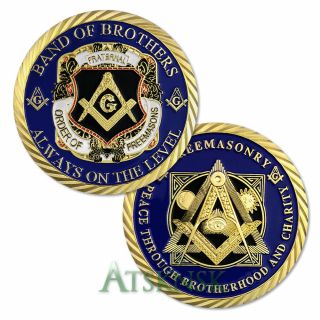 Masonic Collectible Order Of Freemason Brotherhood Grand Lodge Gift Coin