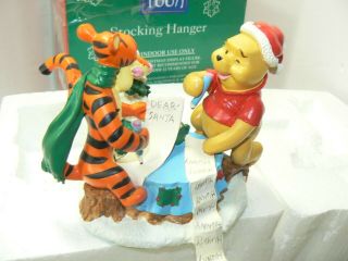Vtg 1999 Disney Santa’s Best Winnie The Pooh Tigger Christmas Stocking Hanger