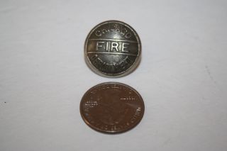 Fire Department Button Chicago Illinois Brass Silver Vintage Uniform Fireman