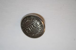 Fire Department Button Chicago Illinois Brass Silver Vintage Uniform Fireman 2