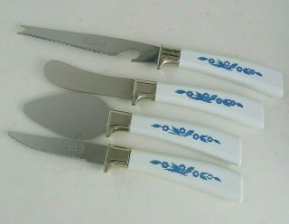 8 Lifetime Cutlery Serrated Steak Knives Corning Cornflower Sheffield,  Specialty 2