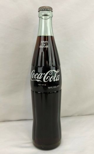 Vintage Coca - Cola Coke 16 Fl Oz " Return For Deposit " Lexington Ky Full Bottle