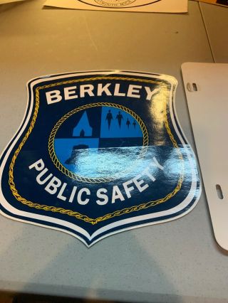 Vintage State Of Michigan Berkley Public Safety Police Department Decal