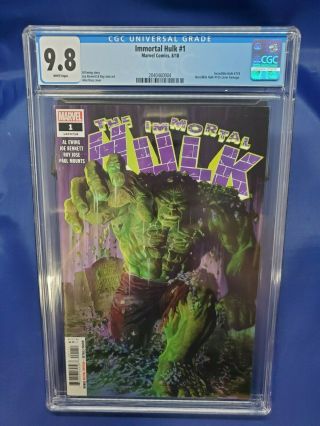 Cgc Graded 9.  8 Immortal Hulk 1 Marvel Comics 8/18