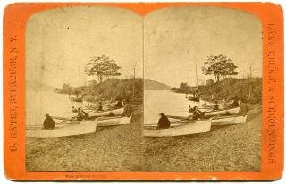 Lake Keuka Grove Springs Wayne Ny York 1880s Stereoview Photo By Gates