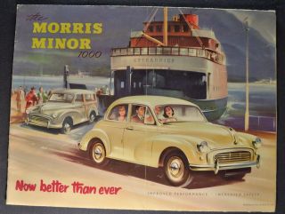 1957 - 1958 Morris Minor 1000 Sales Brochure Folder