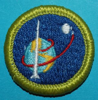 Space Exploration Type H Merit Badge - Plastic Back - Boy Scouts 9907