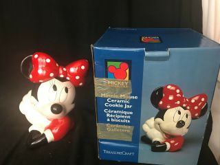 Mickey Unlimited Treasure Craft Minnie Mouse Ceramic Cookie Jar Disney
