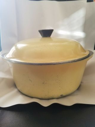 Vintage Club Aluminum Yellow/gold Stock Pot W/lid - 10 " Wide And 4 " Deep