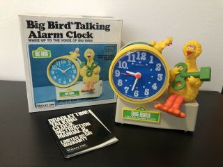 Vintage Sesame Street Bradley Big Bird Talking Alarm 1970 