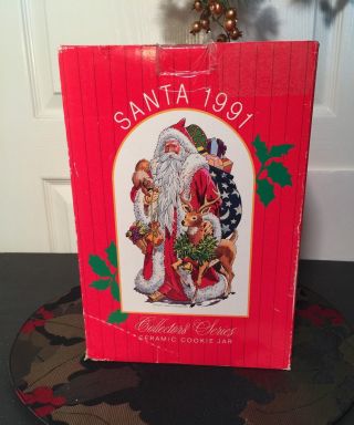 1991 Marshall Field ' s Dayton Hudson Jim Smith Old World Santa Claus Cookie Jar 2