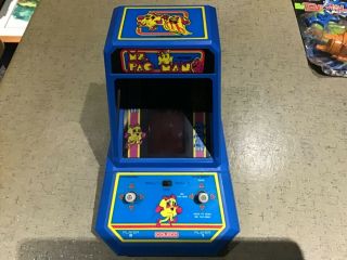Ms Pac - Man Mini Tabletop Arcade Game Vintage Coleco