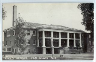Larimer County Hospital,  Fort Collins,  Colorado; Photo Postcard C.  1950