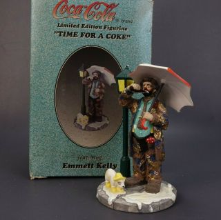 Emmett Kelly Limited Edition " Time For A Coke " Coca Cola Figurine