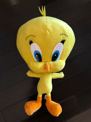 Large 20 " Tweety Bird Yellow Plush Looney Tunes Licensed Doll Toy Cuddle Stuffed