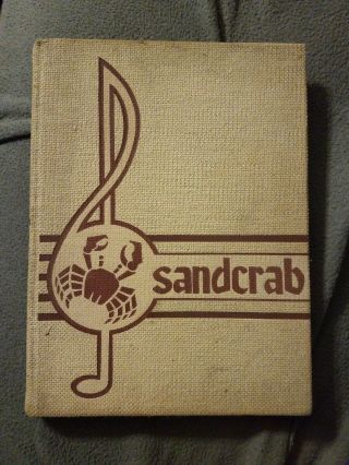 Vintage 1958 Seabreeze High School Yearbook Daytona Beach Florida Sandcrab