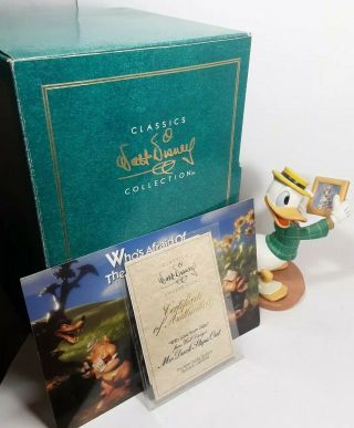 Disney Wdcc Donald Duck Steps Out " With Love From Daisy " Figurine W/coa