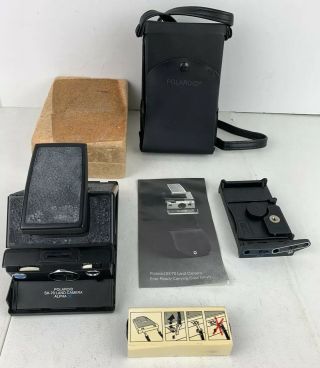 Polaroid Vintage Sx - 70 Alpha Land Camera W/ Case,  Instructions & Strap