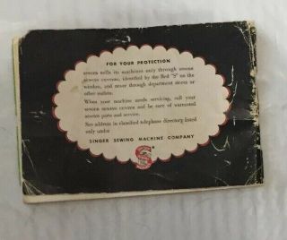 Instruction Booklet for Singer 301 Sewing Machine 3