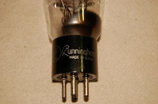 Strong Vintage 1950s Cunningham 2A3 Black plate Tube 3