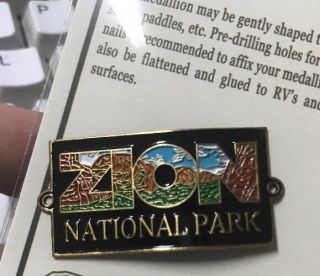 Name Zion National Park Walking Hiking Medallion Staff Utah