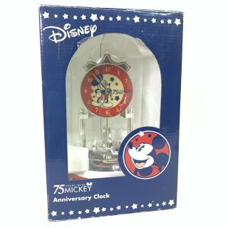 Disney 75 Years With Mickey Mouse Anniversary Clock Ceramic Base