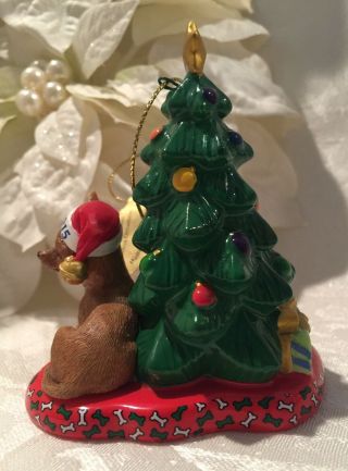 Danbury Chihuahua Dog Christmas Ornament Waiting For Santa Hat 2015 2