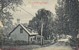 A View Of The Old House Along Mill Creek,  Ardmore,  Pennsylvania Pa