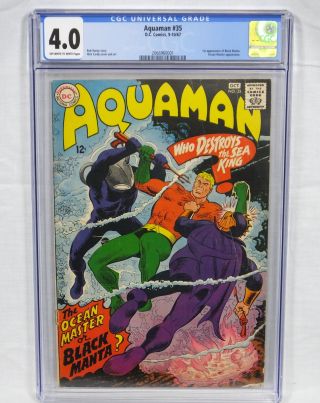 Dc Comics Aquaman 35 Cgc 4.  0 1st Appearance Black Manta Ocean Master 1967